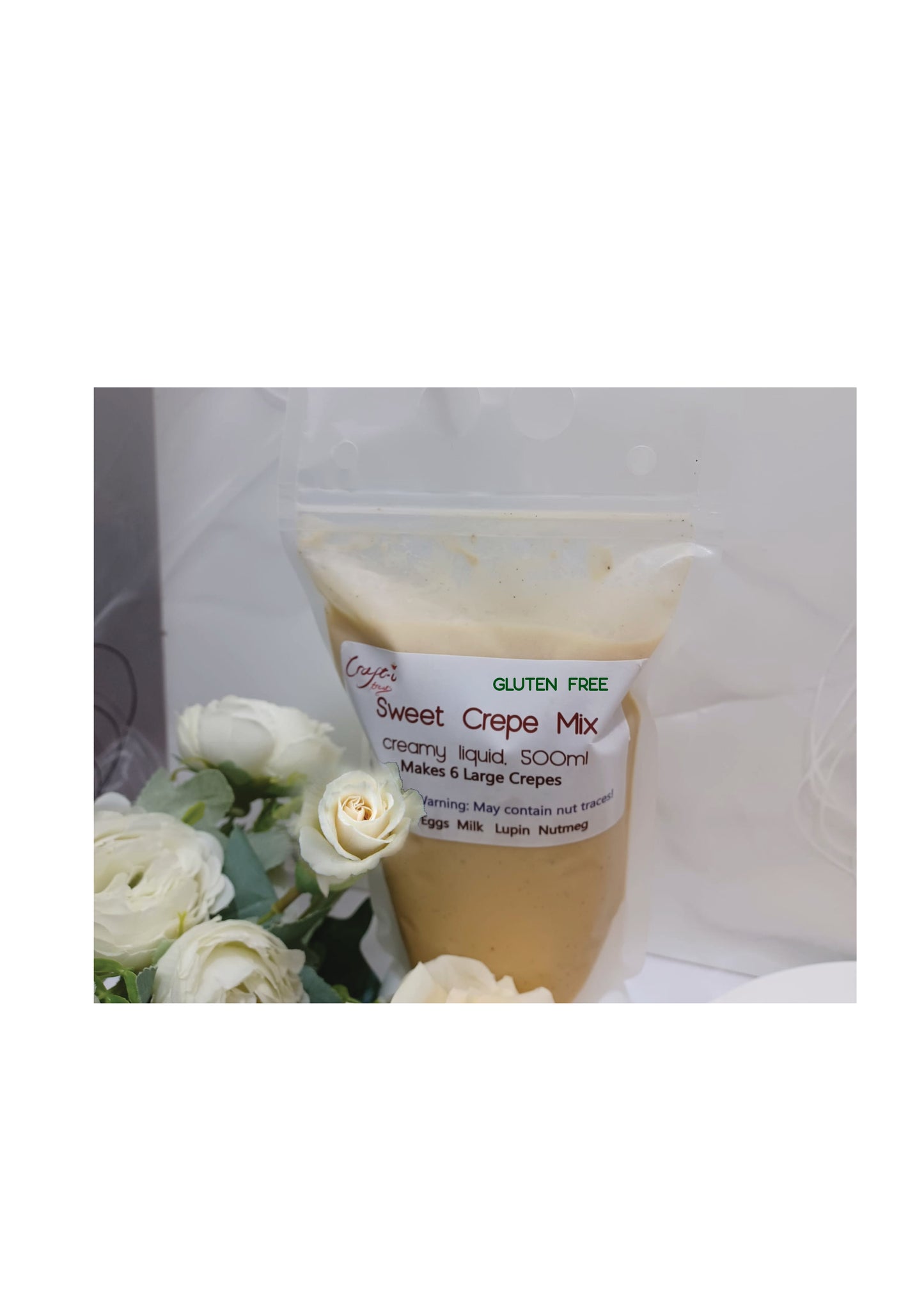 Sweet Crepe Mix, creamy liquid, 500ml: Gluten free Chilled or Frozen (select)