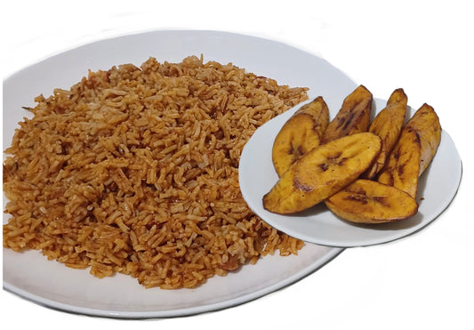 Jollof Rice + Ripe Plantain
